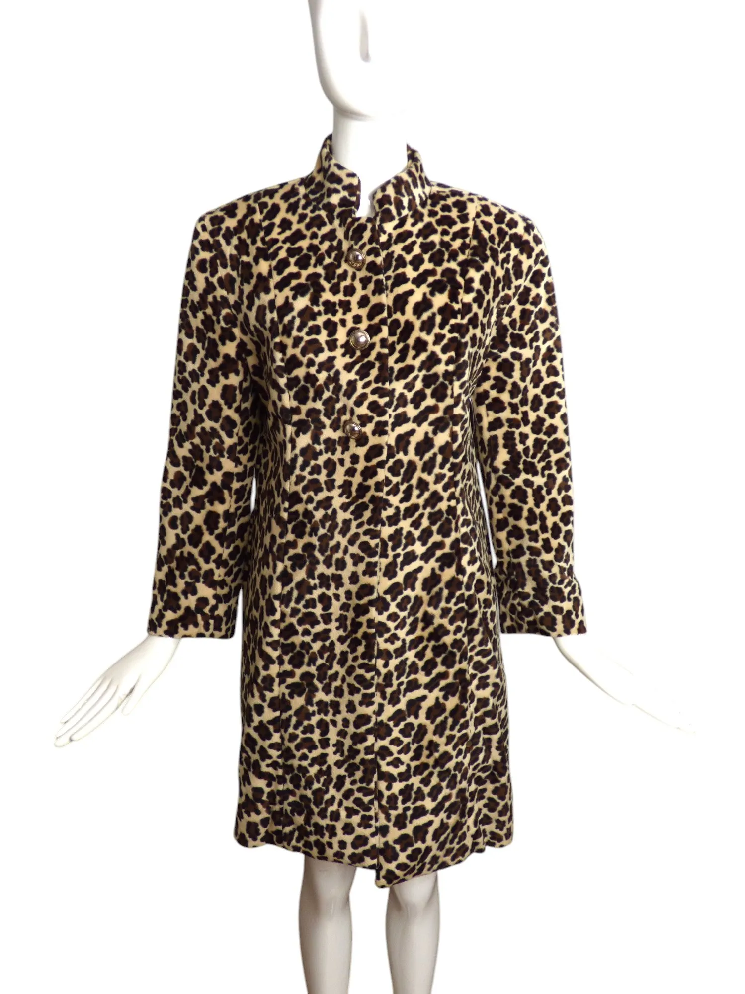1970s Printed Fleece Coat, Size-6