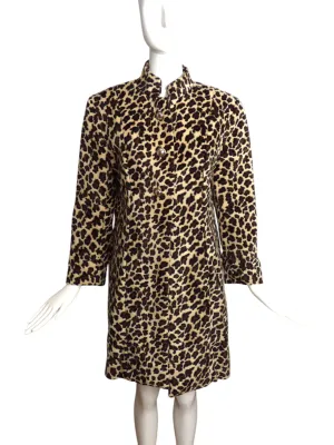 1970s Printed Fleece Coat, Size-6