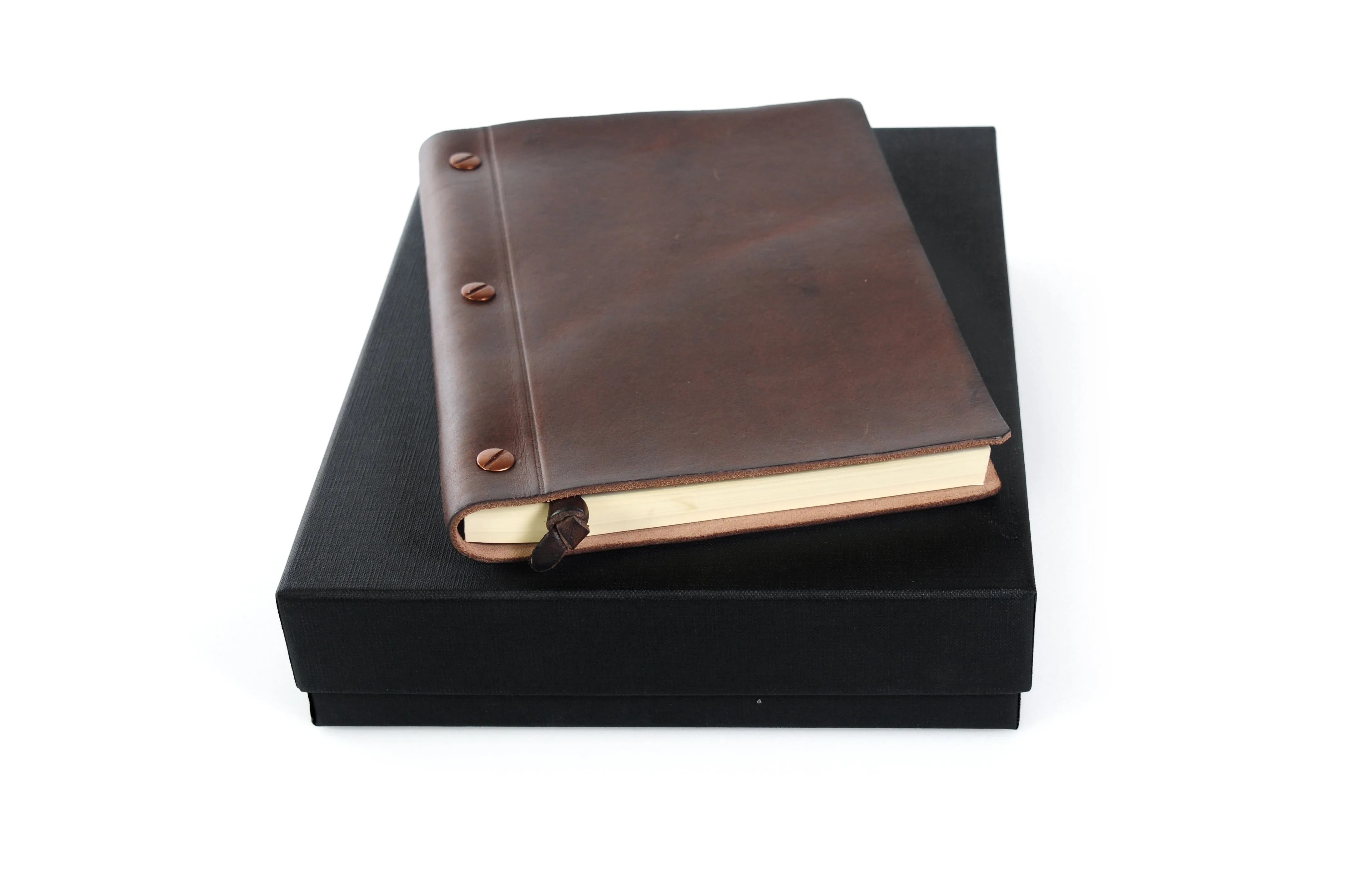 3-Screw Vachetta Leather Journal - Walnut Brown