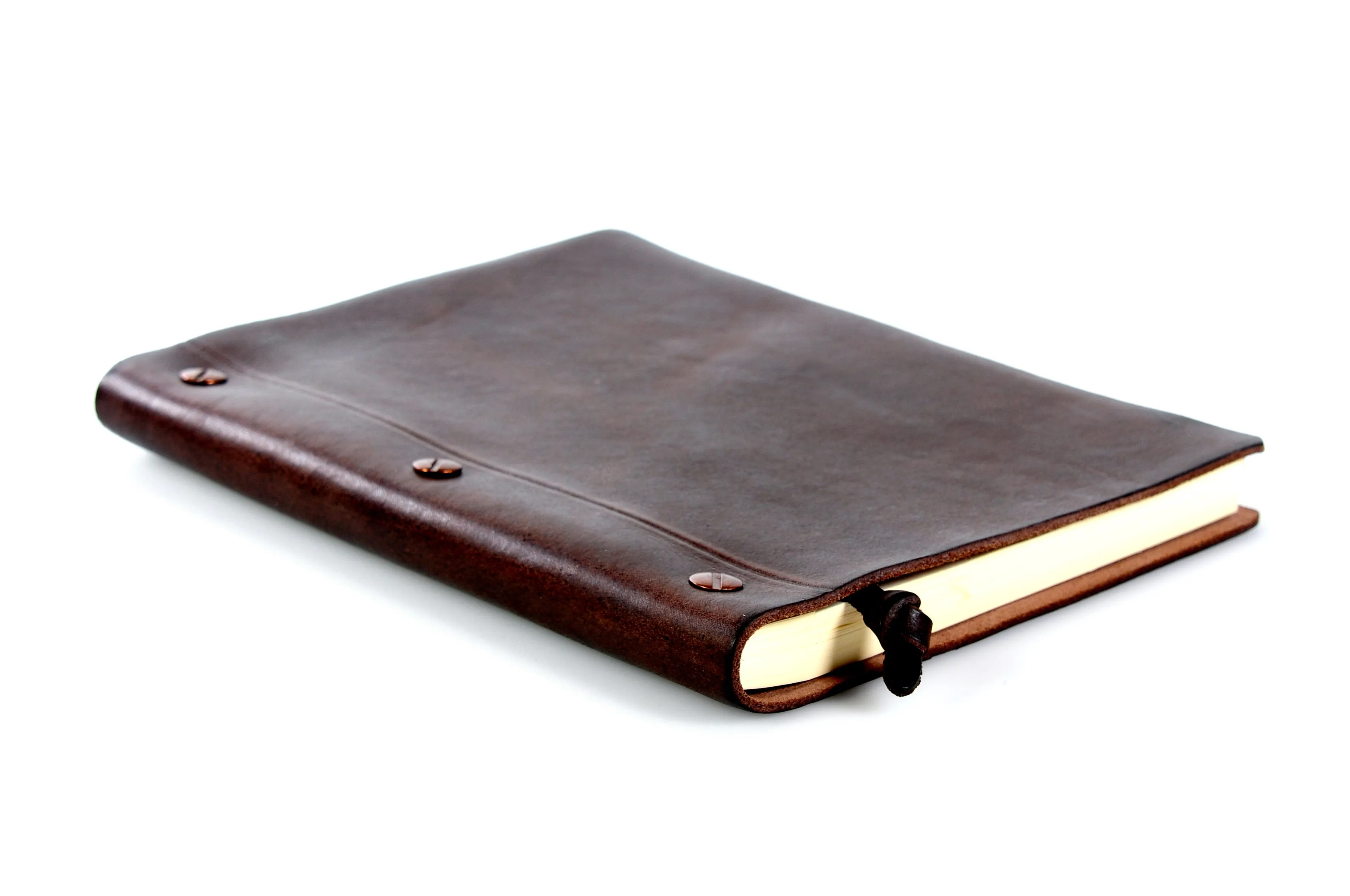 3-Screw Vachetta Leather Journal - Walnut Brown