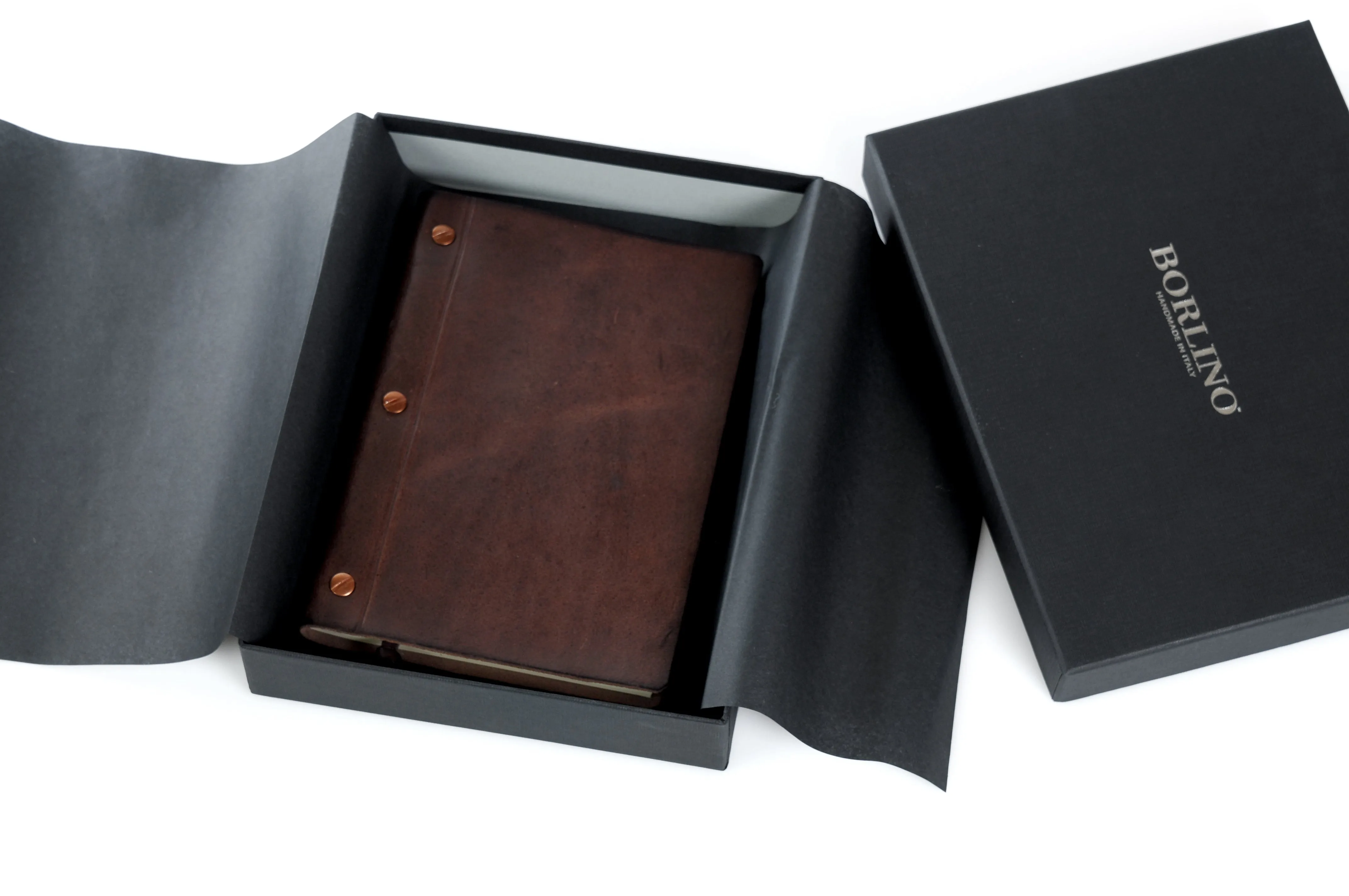 3-Screw Vachetta Leather Journal - Walnut Brown