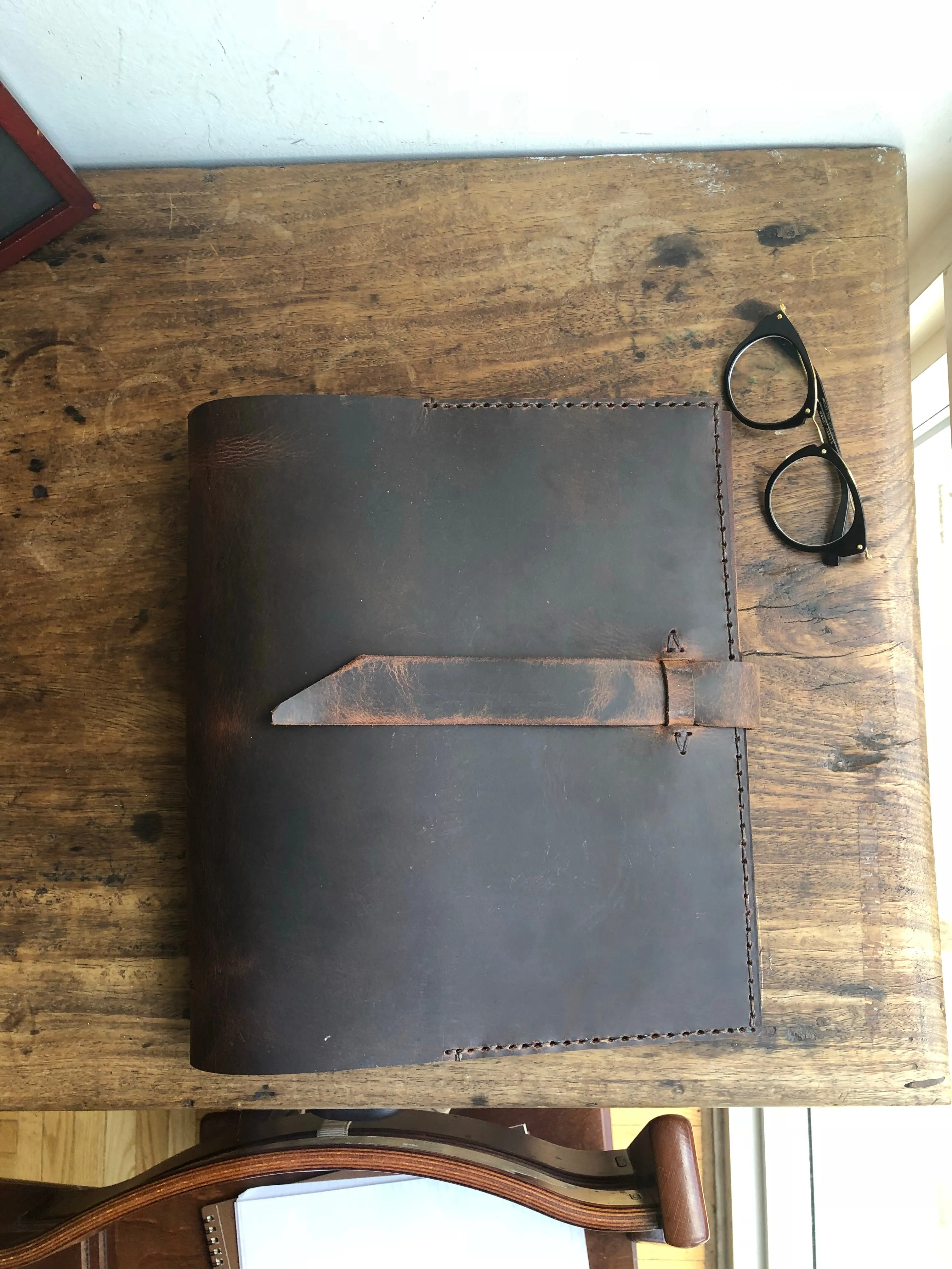 7 Pocket Binder / Leather Notebook binder / Legal Pad Holder/ 3 Ring Notebook Organizer