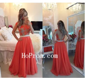 Applique Prom Dresses,Chiffon Prom Dress,Long Evening Dresses