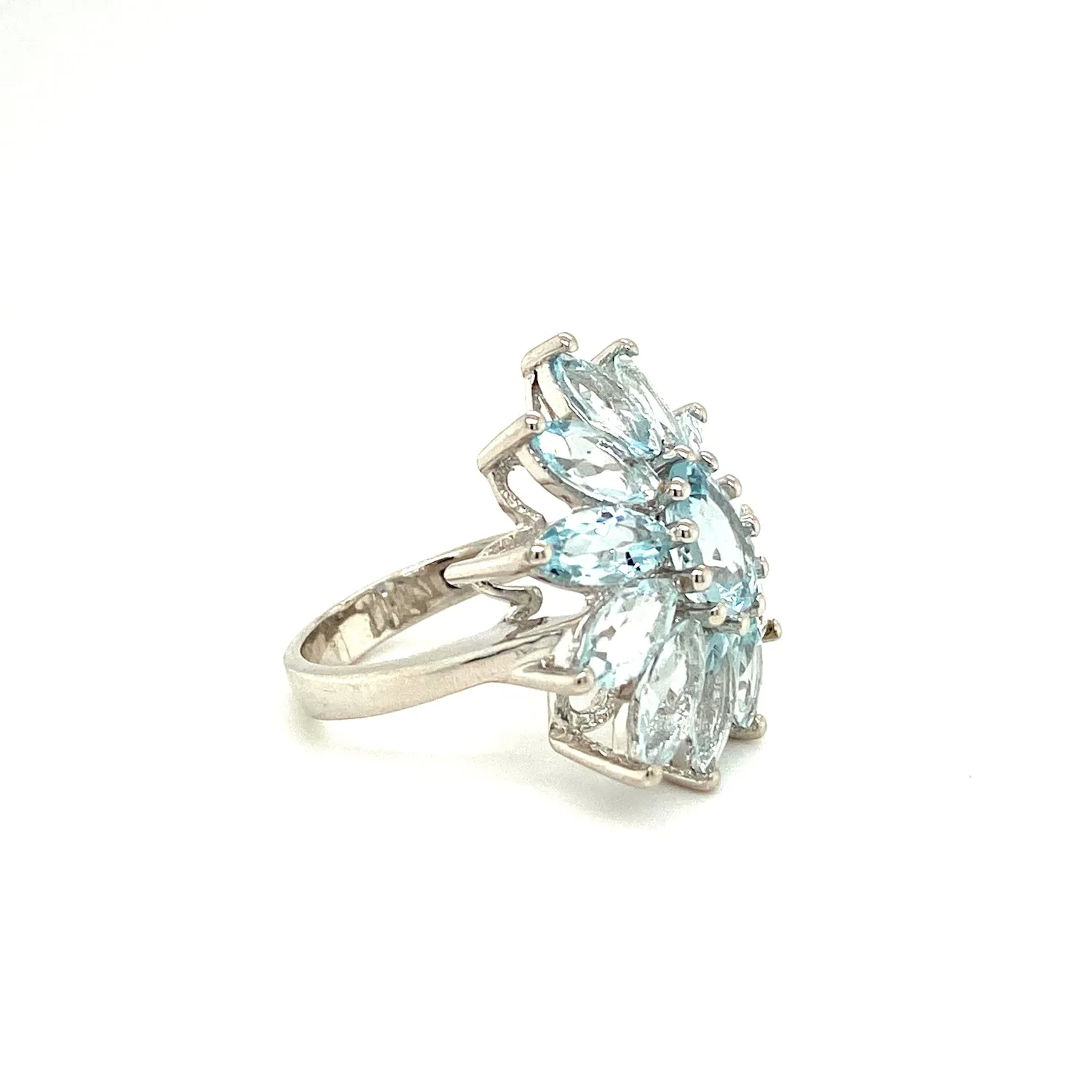 Aquamarine Ring in .925 Sterling Silver KSR - 16892