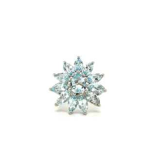 Aquamarine Ring in .925 Sterling Silver KSR - 16892