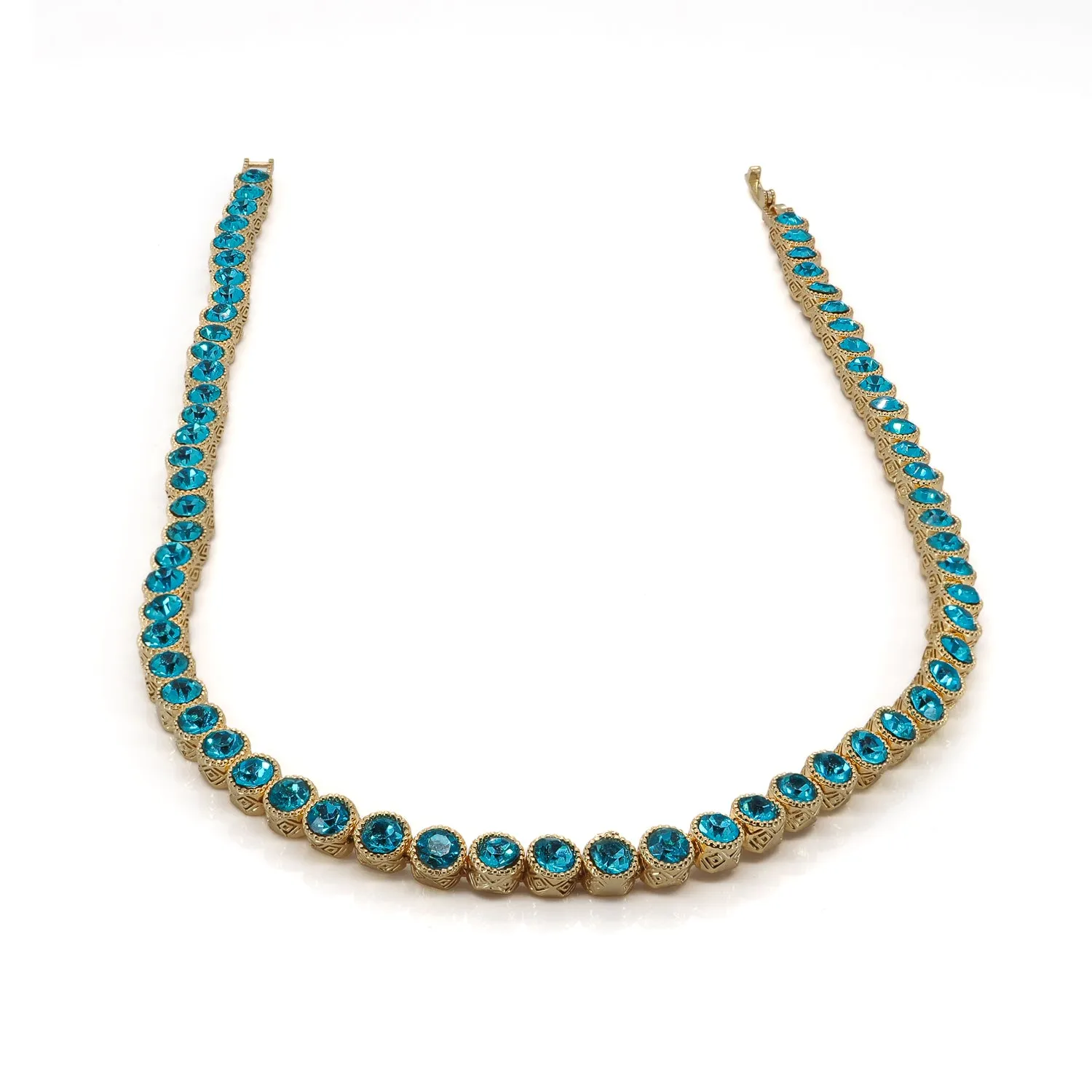Aquamarine Tennis Mystic Necklace