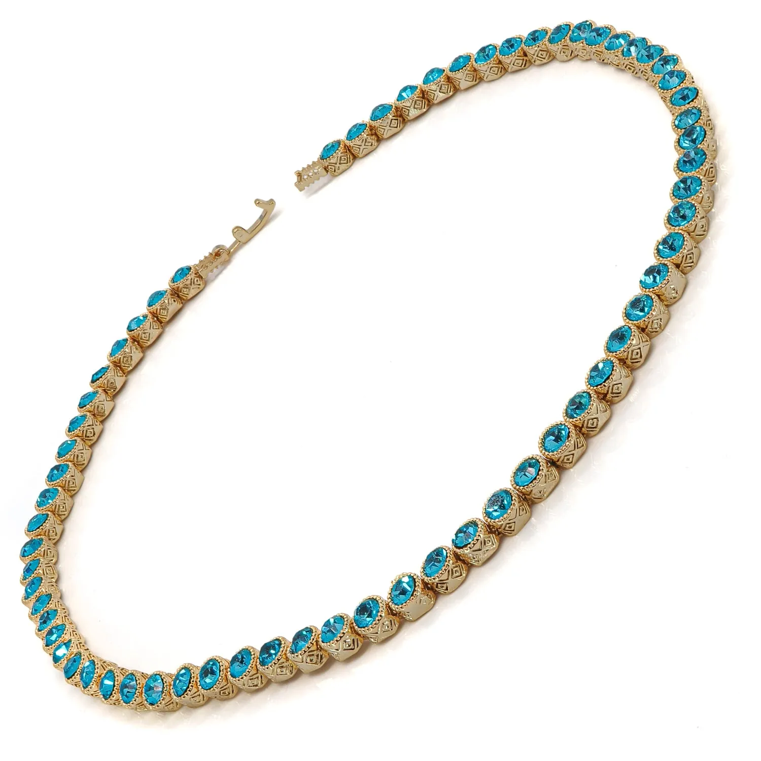 Aquamarine Tennis Mystic Necklace