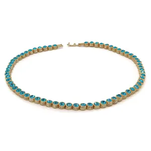 Aquamarine Tennis Mystic Necklace