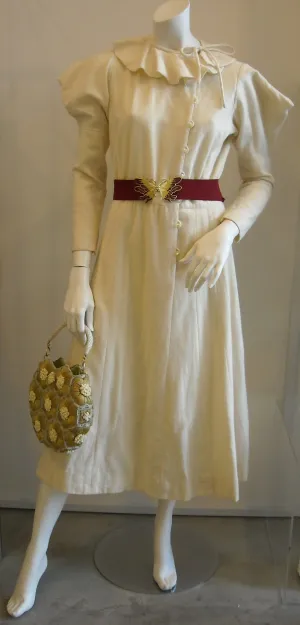 At The Edge Of Cool Vintage Emanuel Ungaro Cream Avant Garde Dress