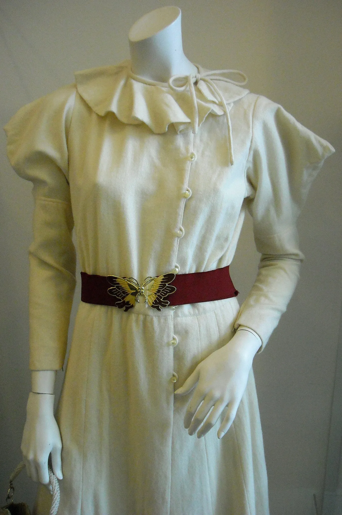 At The Edge Of Cool Vintage Emanuel Ungaro Cream Avant Garde Dress