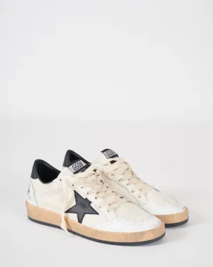 ball star nappa upper heel crack toe - white/black