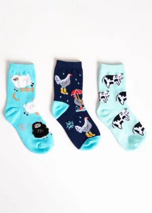 Barnyard Friends Kids' Socks 3-Pack