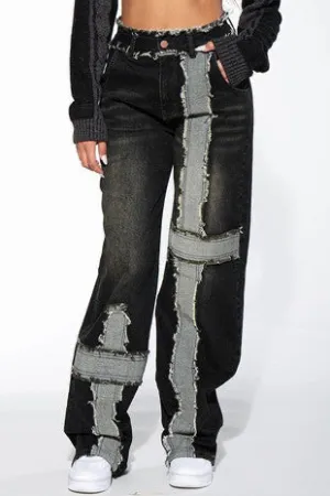 Black Frayed Jeans (C1)