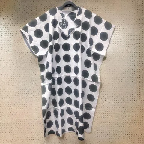 Black/White Large Polka Dot Kaftan Dress