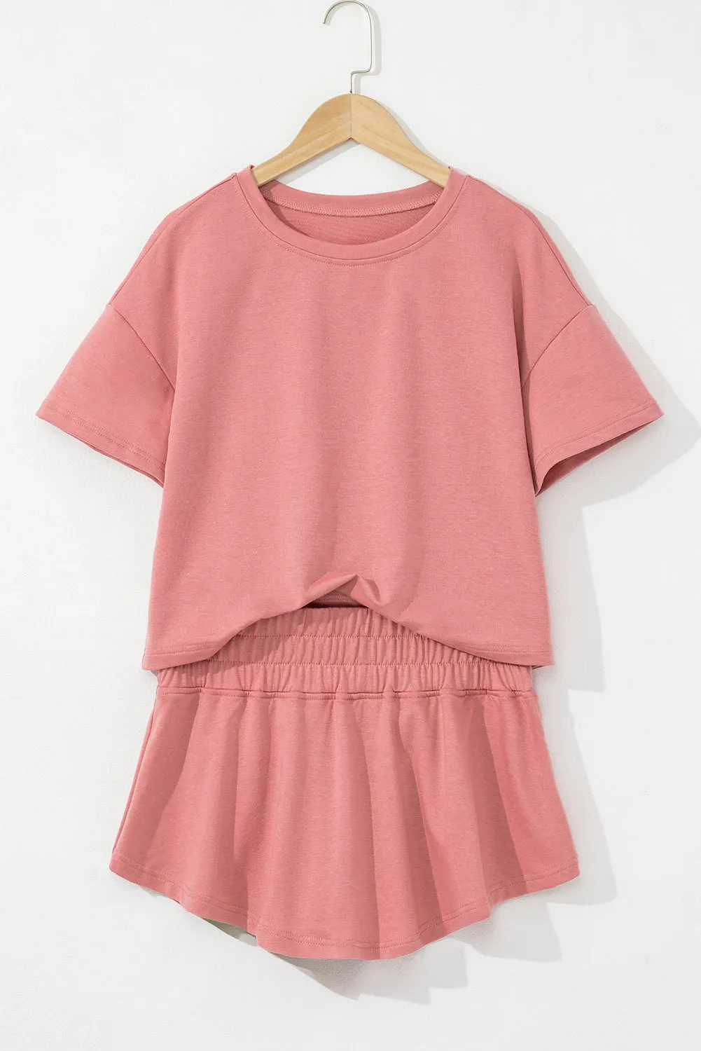 Blossom Cropped Tee & Ruffle Skort Set