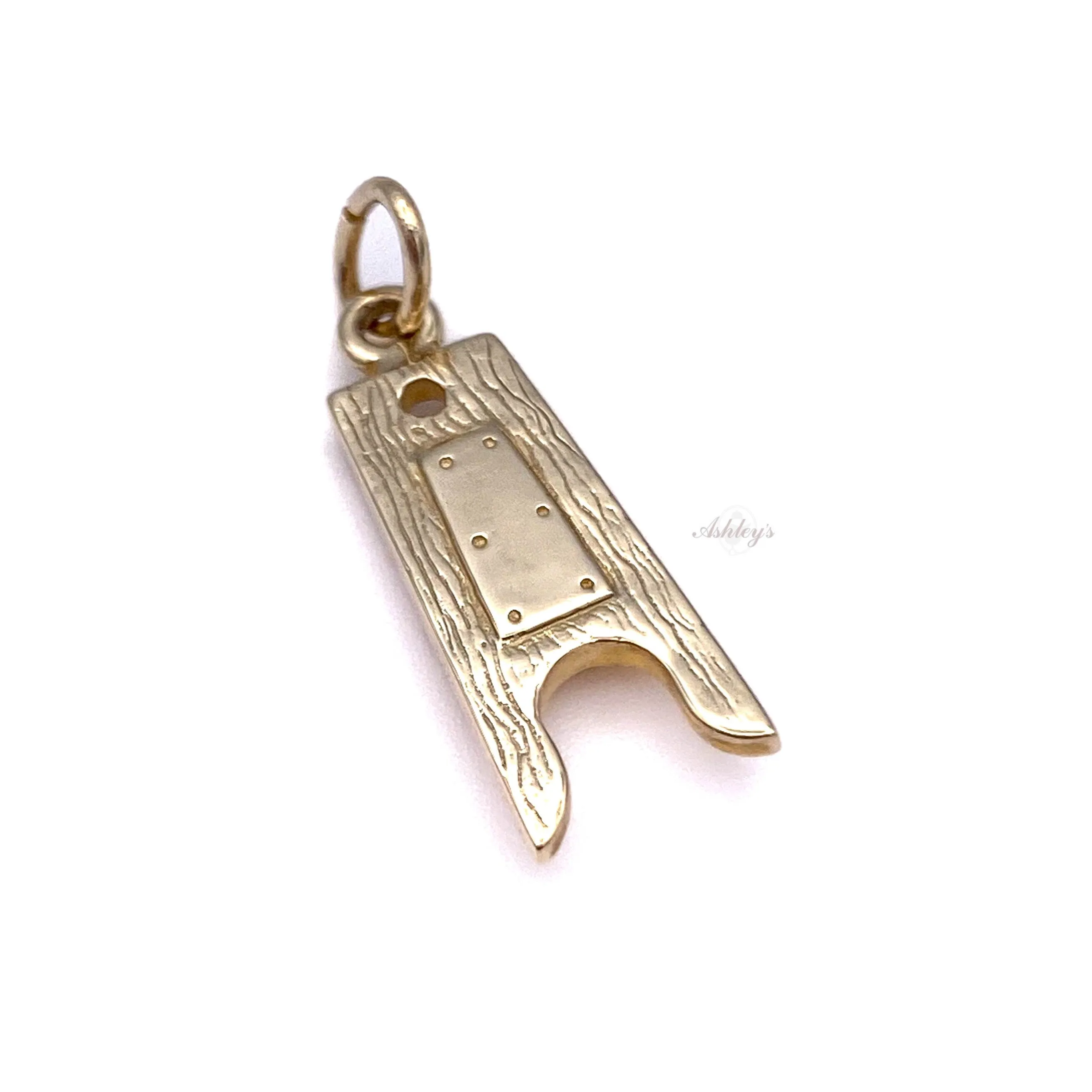 Boot Jack Charm, 14k gold