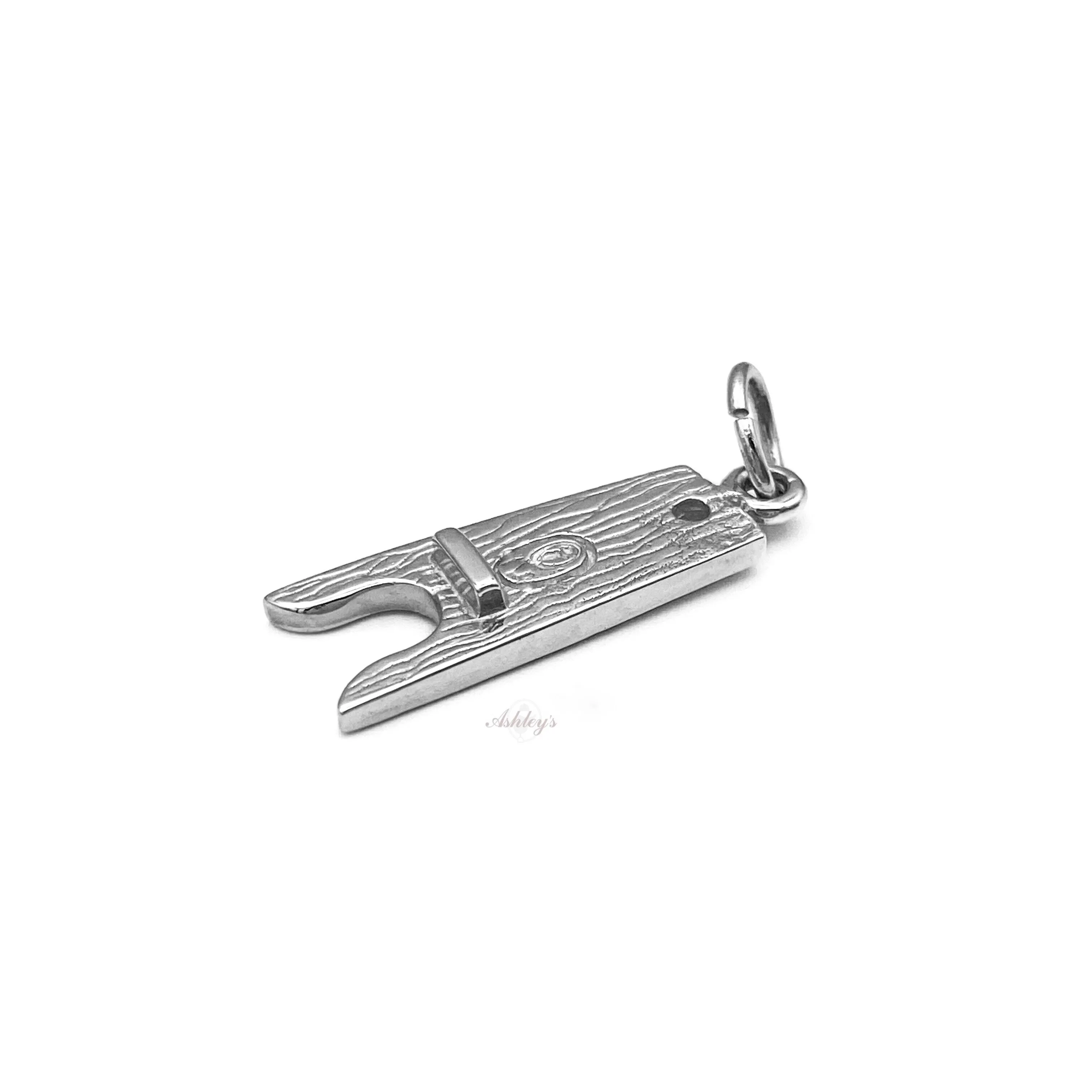 Boot Jack Charm, Sterling Silver