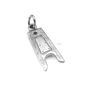 Boot Jack Charm, Sterling Silver
