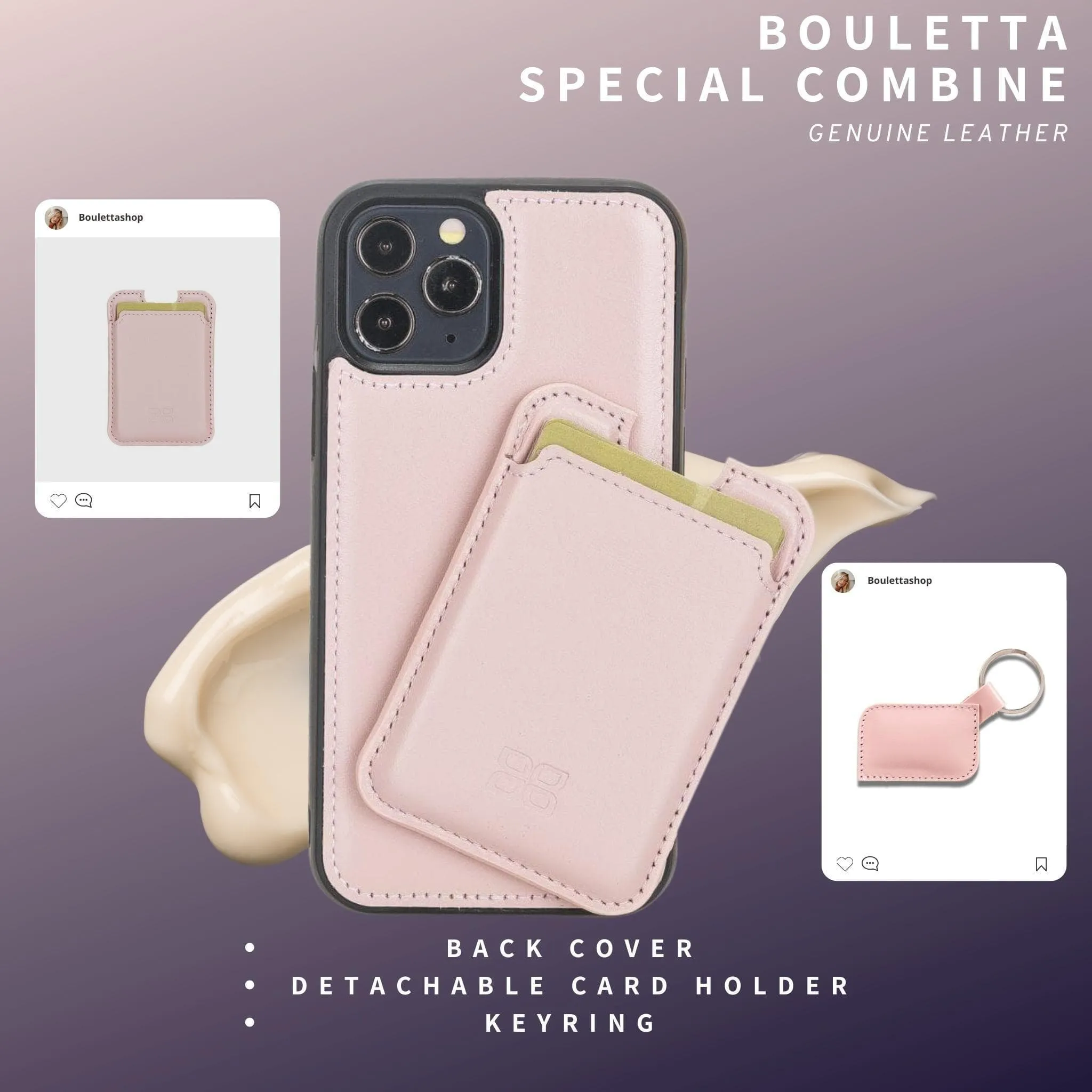 Bouletta Combines, Leather Back Covers, Card Holders and Keyrings for Special Days