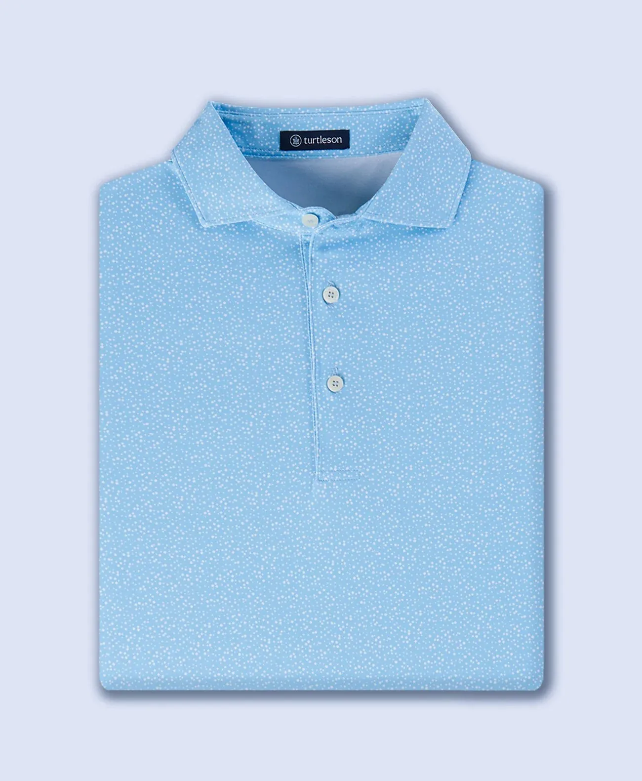 Bubbly Performance Polo - Ciel / Antique White
