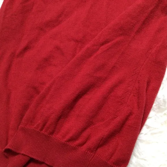 Burberry Plaid Red 100% Cotton Polo Collar Sweater Preppy Logo Horse Tan Soft Sm