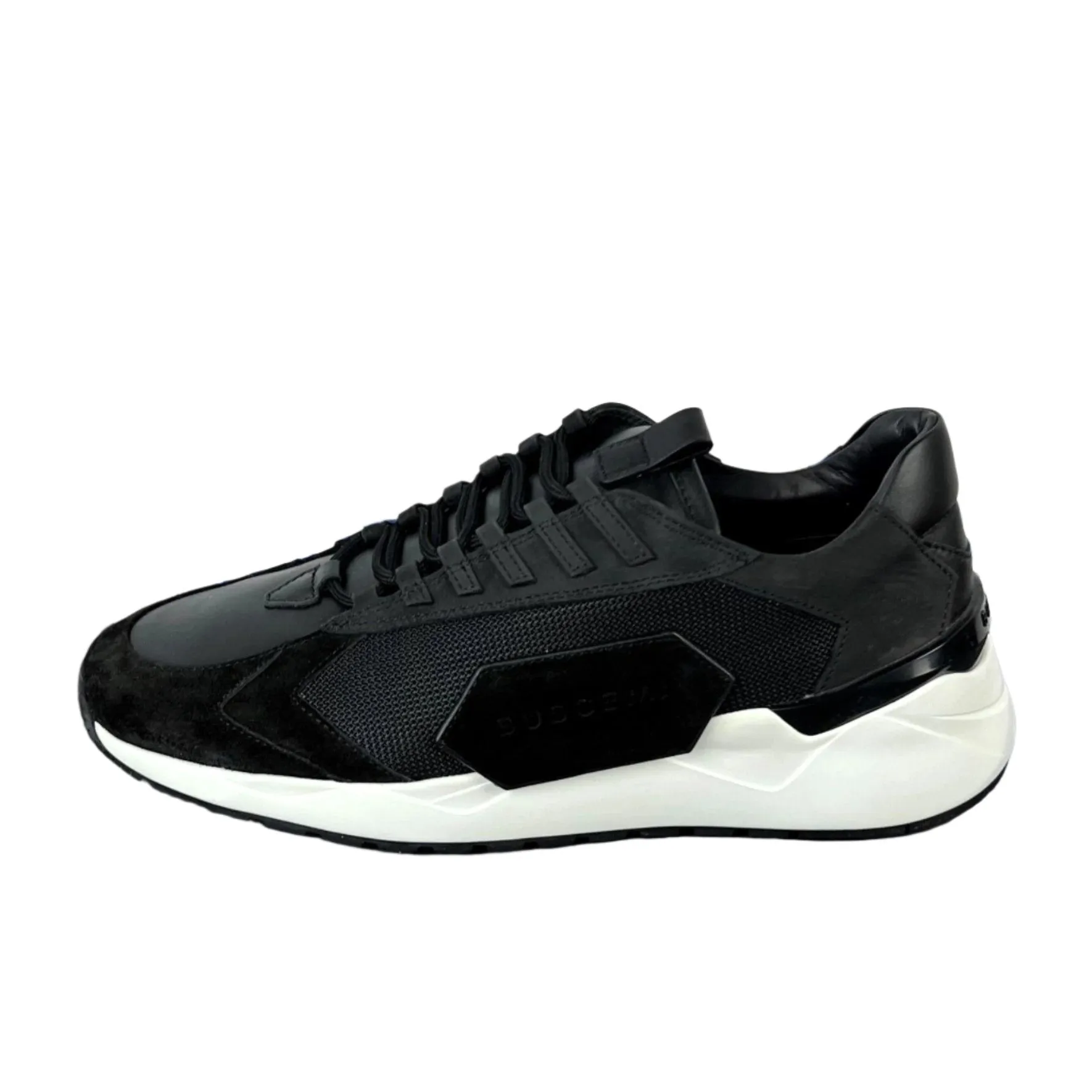 Buscemi Men's Run 2 Black Suede Sneakers SAMPLE