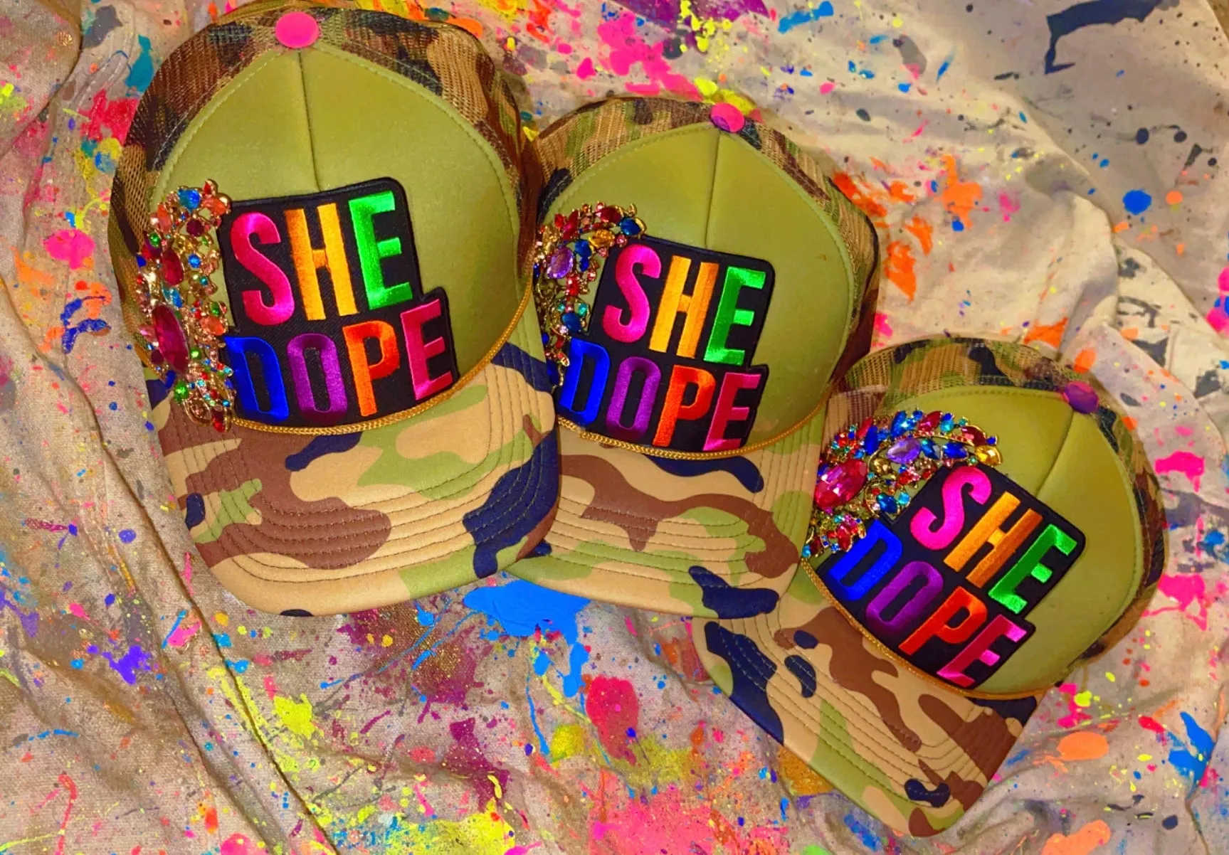 Camo logo She Dope Cap