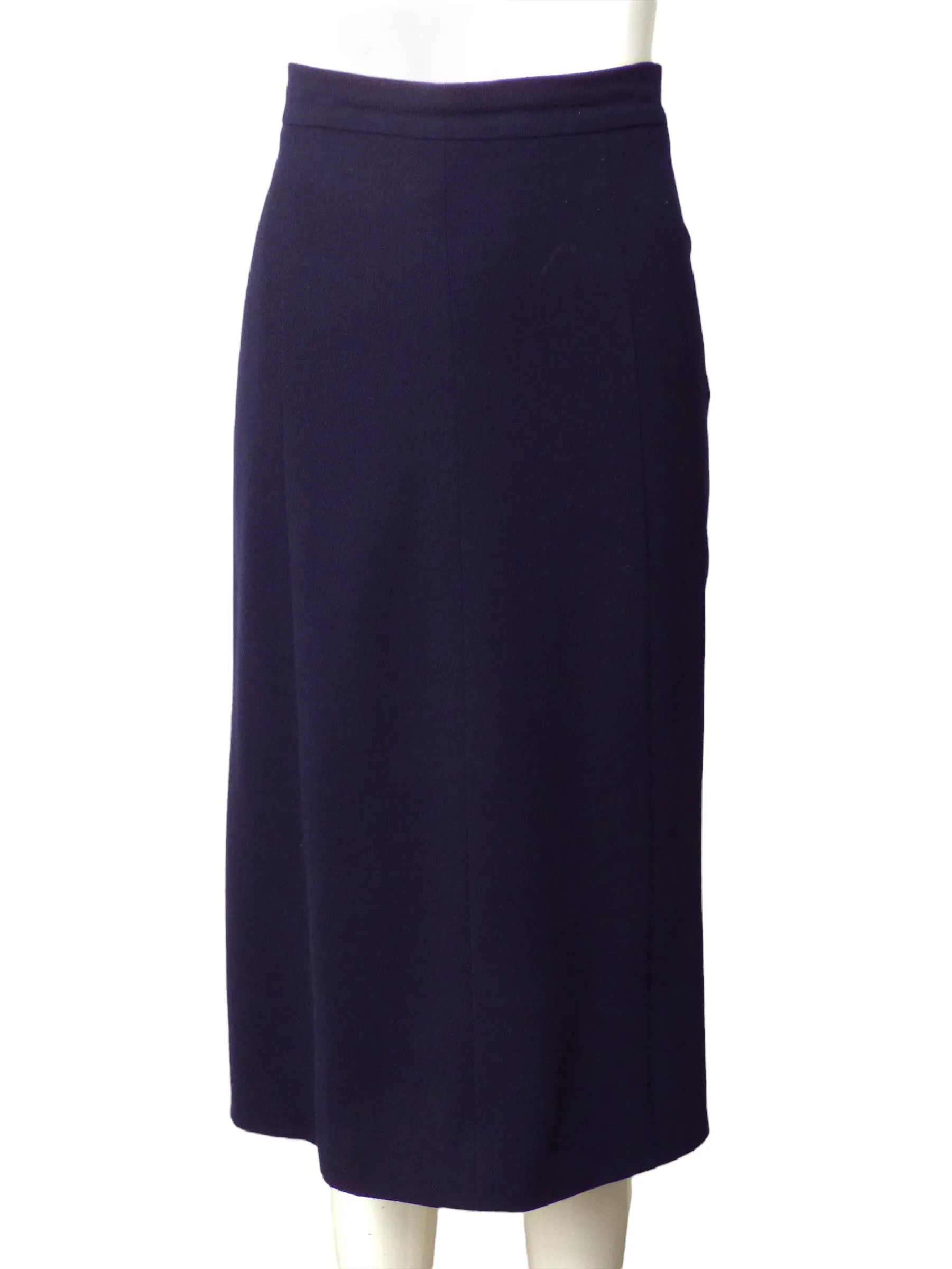 CHANEL- 1986 Navy Wool Skirt Suit, Size 10