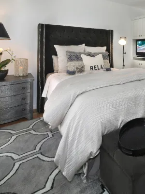 Charcoal Grey Headboard