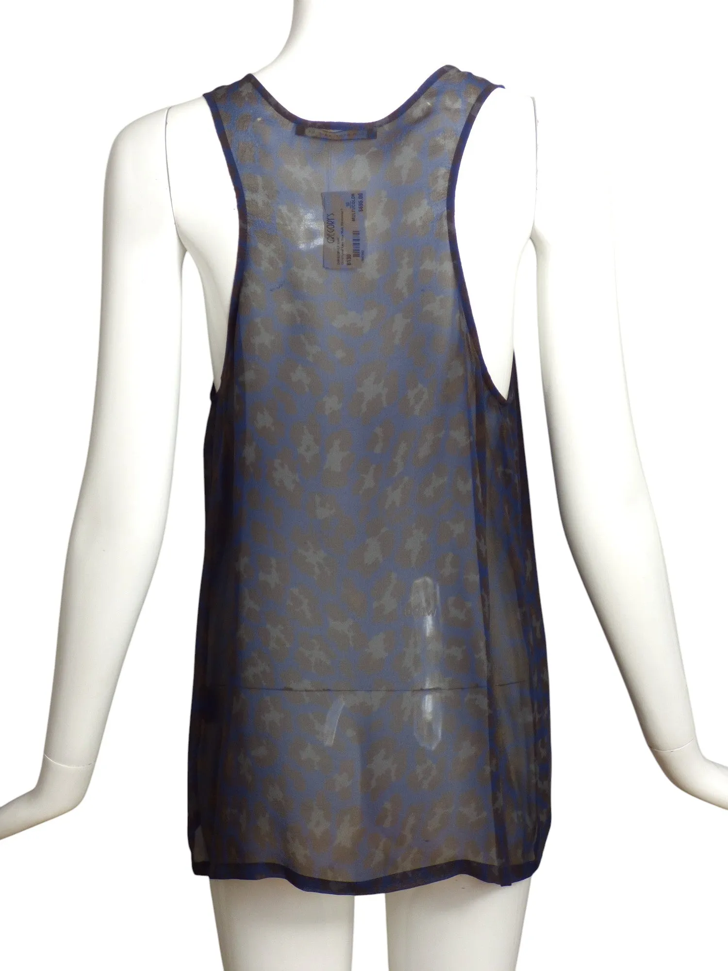 CHRISTOPHER KANE- Chiffon Print Tank Top, Size 10