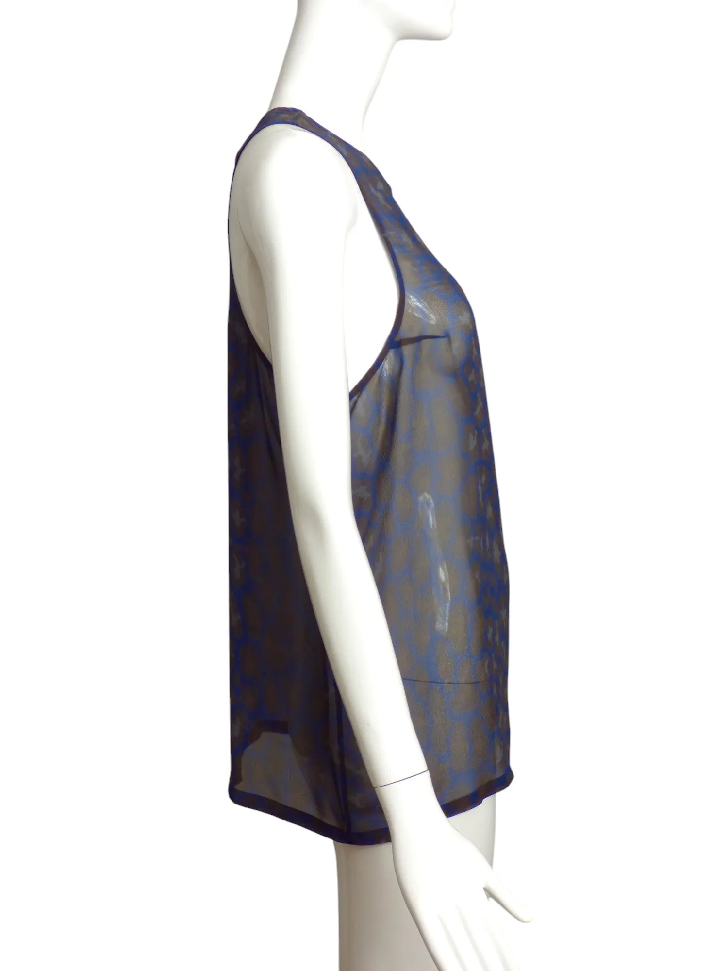 CHRISTOPHER KANE- Chiffon Print Tank Top, Size 10