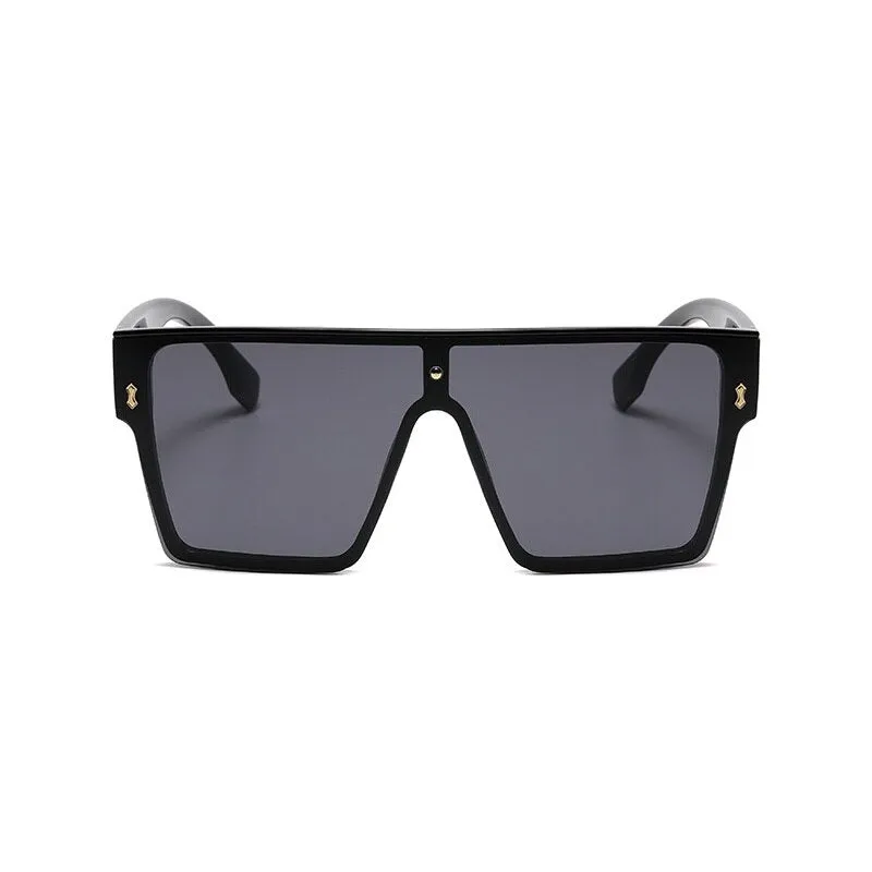 Classy Luxury Men Sunglasses Fashion Glamour Brand Glasses for Women Square Frame Golden Designer Shades