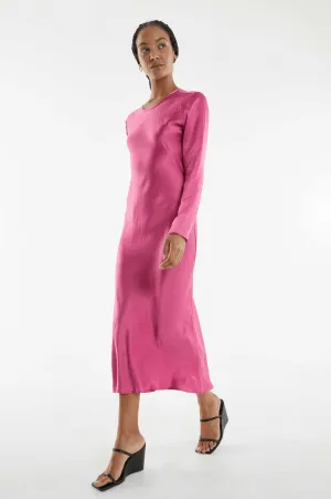 CRUSH BIAS LS DRESS | WATERMELON