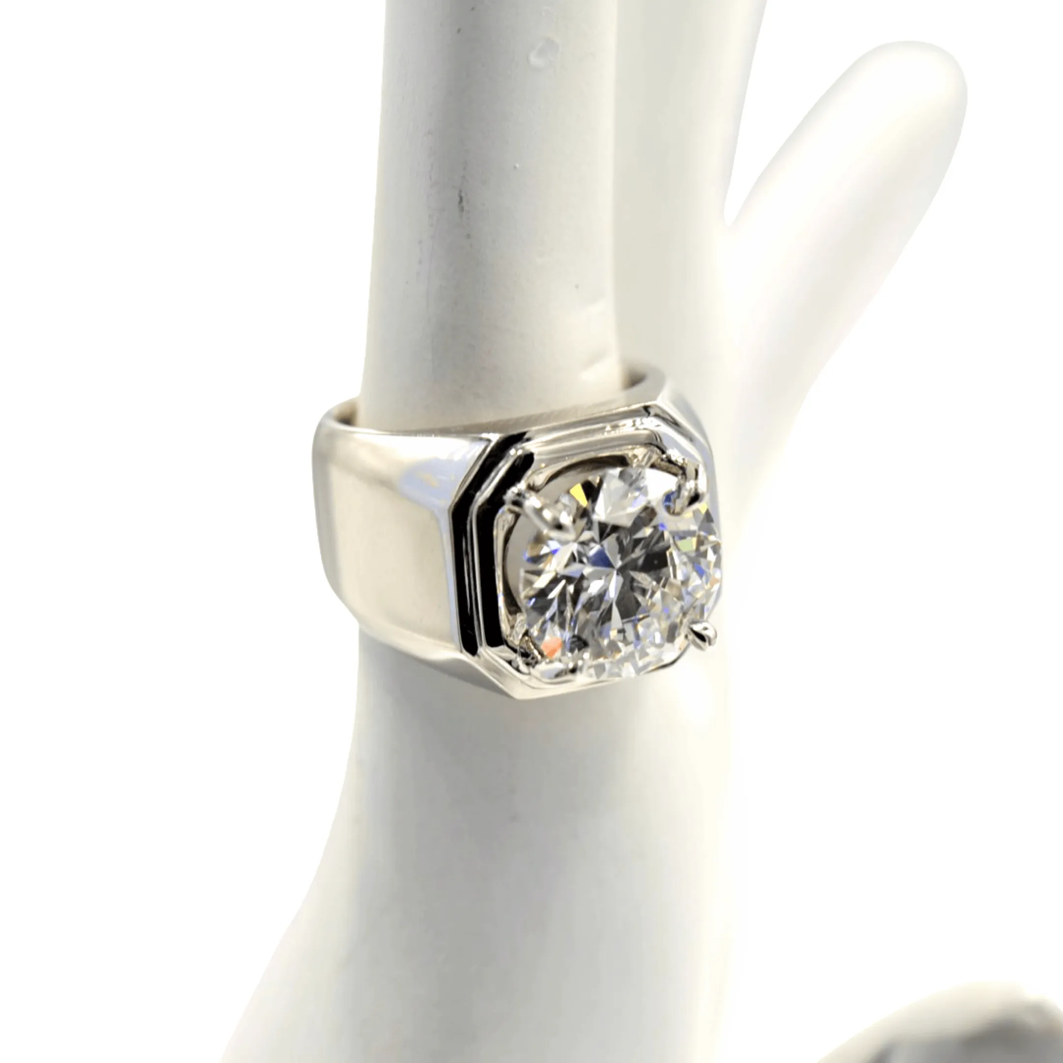 Custom 5.13 Carat Flawless Diamond Ring