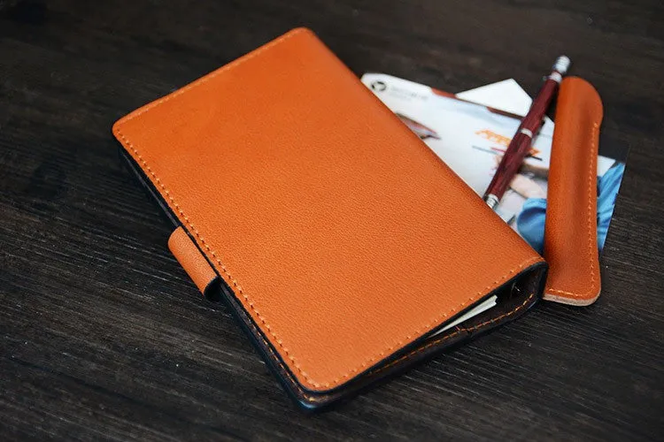 Custom Handmade Journal Book Vegetable Tanned Italian Leather A6 Notebook D054