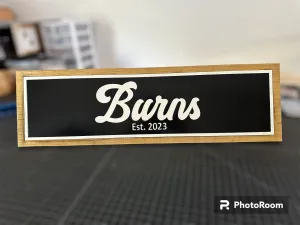 Custom Laser Engraved Wood Sign