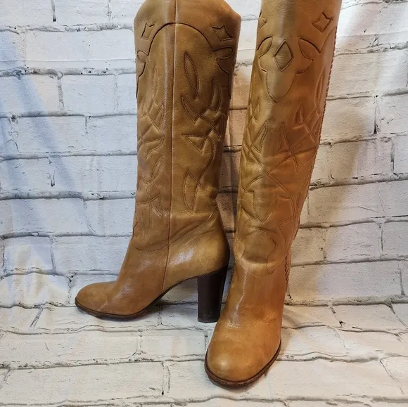 Dani Black Women's Leather cowgirl boots