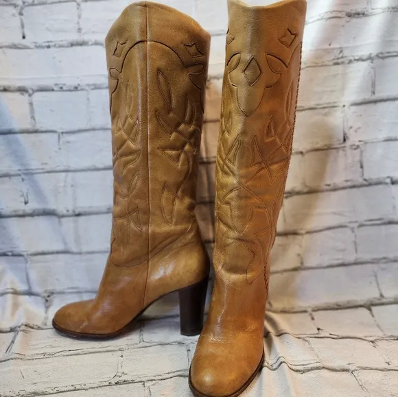 Dani Black Women's Leather cowgirl boots