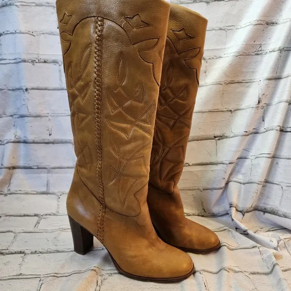 Dani Black Women's Leather cowgirl boots