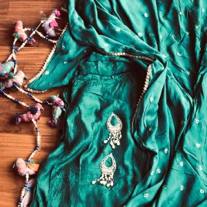 Dark Green Punjabi Salwar Suit