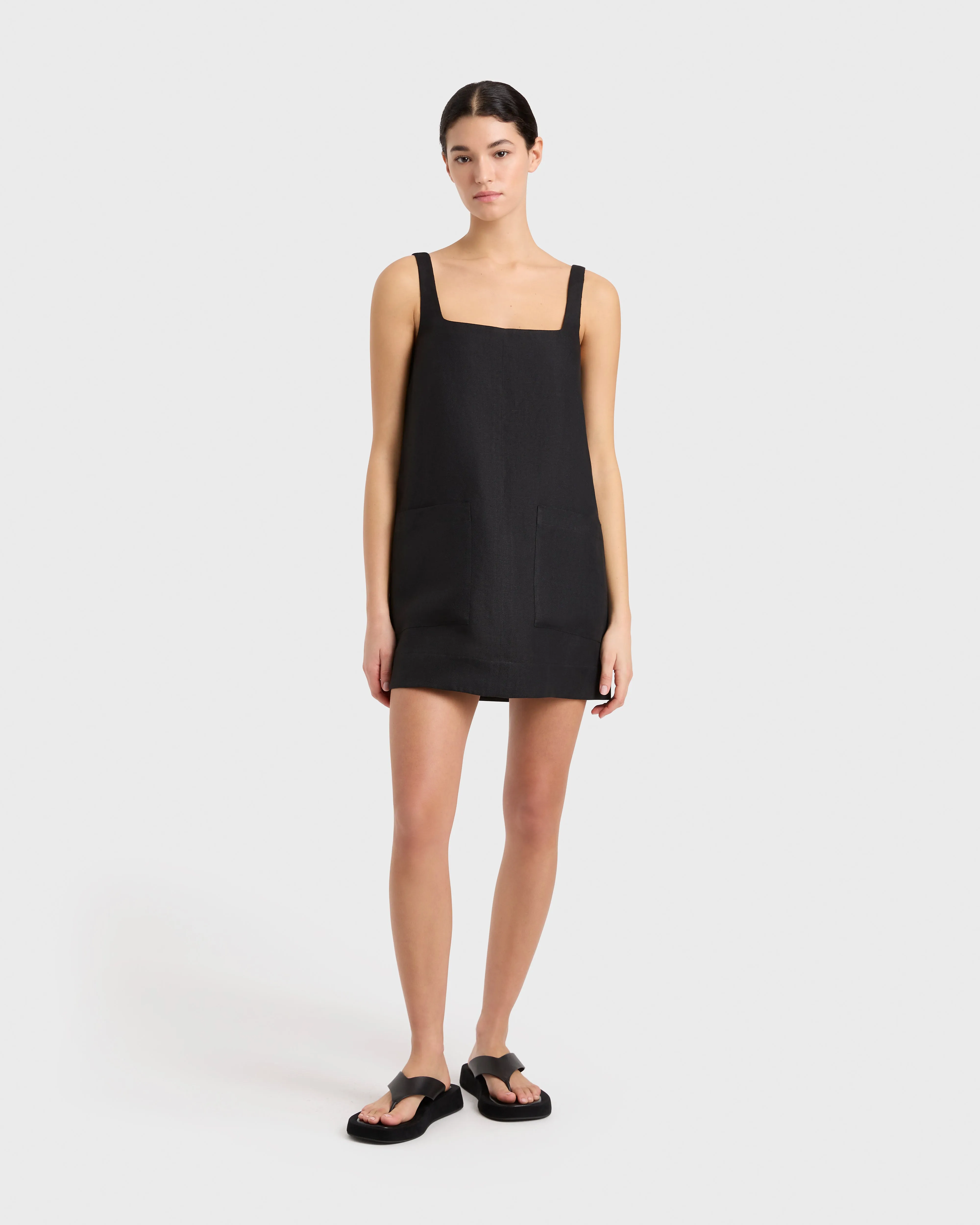 Delphi A-line Mini Dress - Black