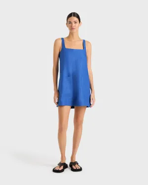 Delphi A-line Mini Dress - Sapphire