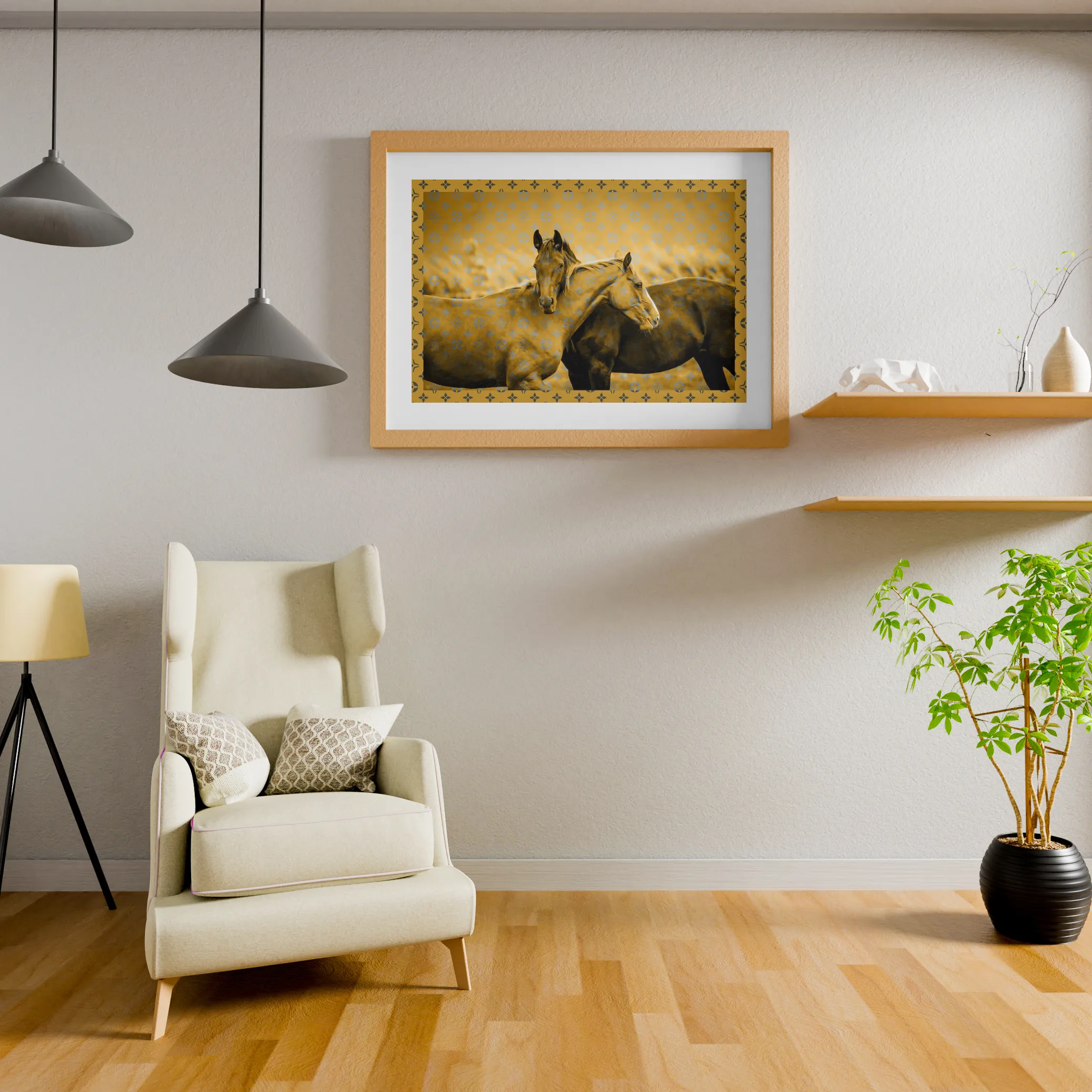 Designer Horses Framed Print
