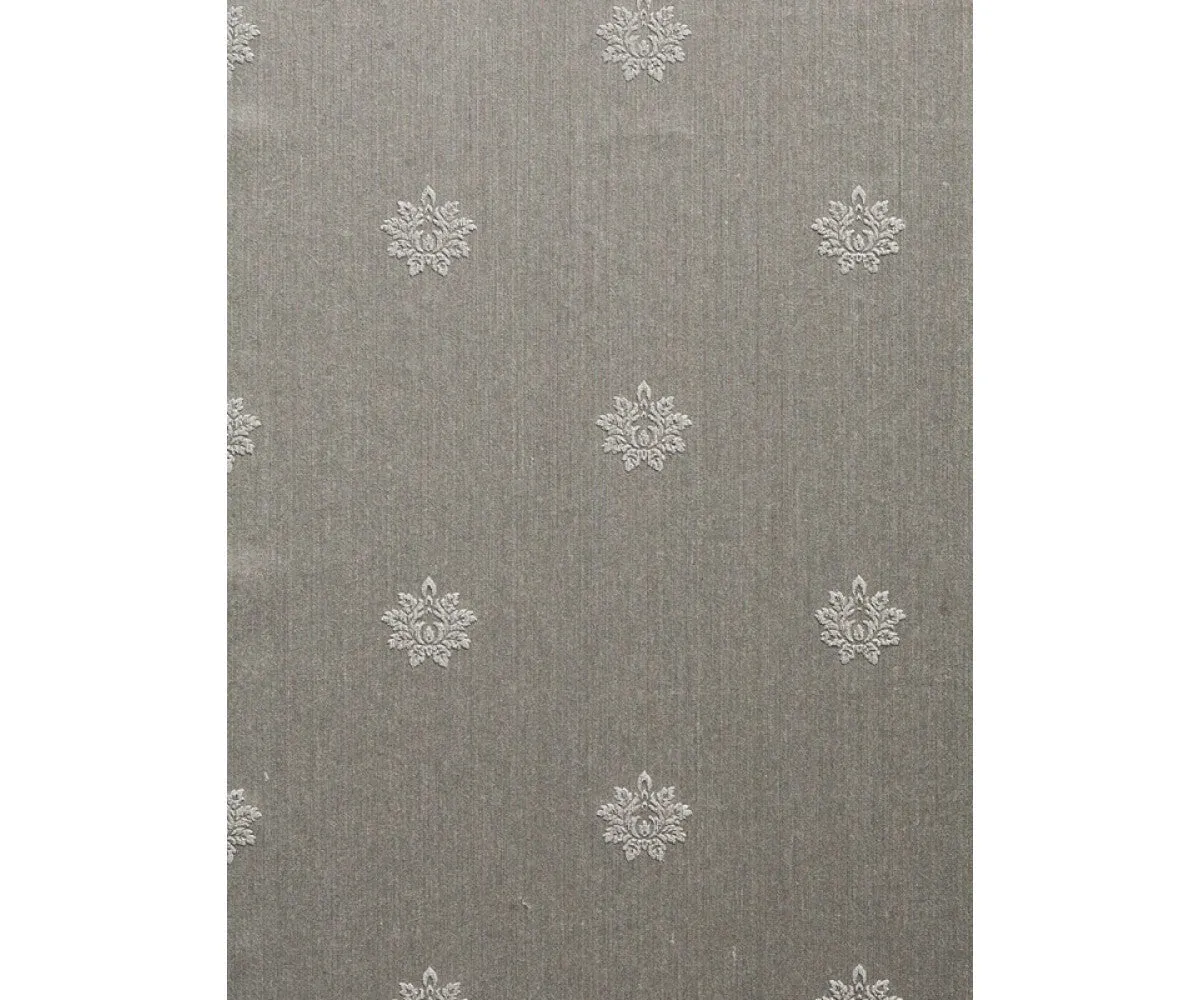 Embossed Floral Prints Dark Grey 266521 Wallpaper