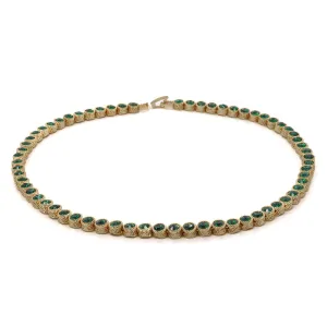 Emerald Tennis Mystic Necklace