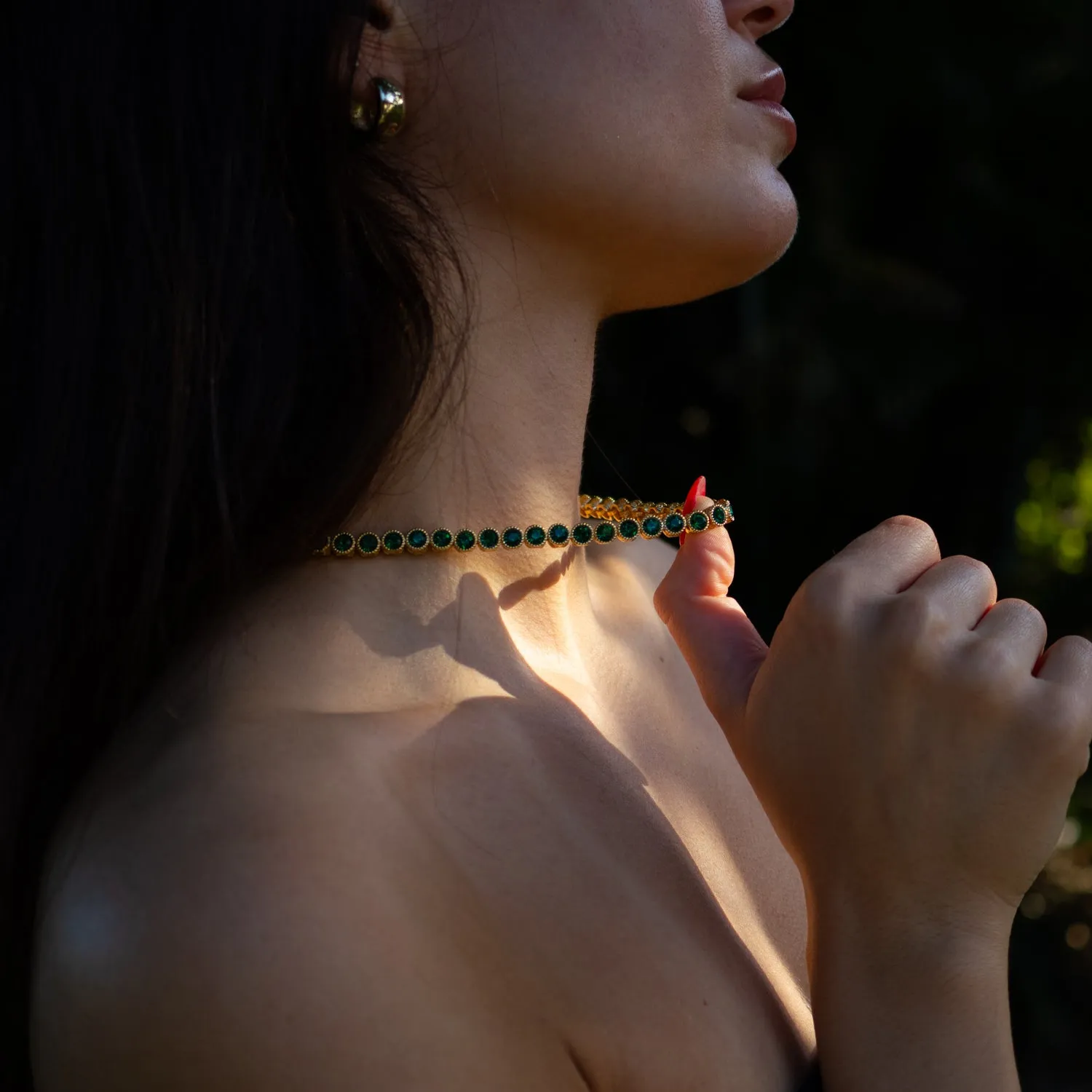 Emerald Tennis Mystic Necklace