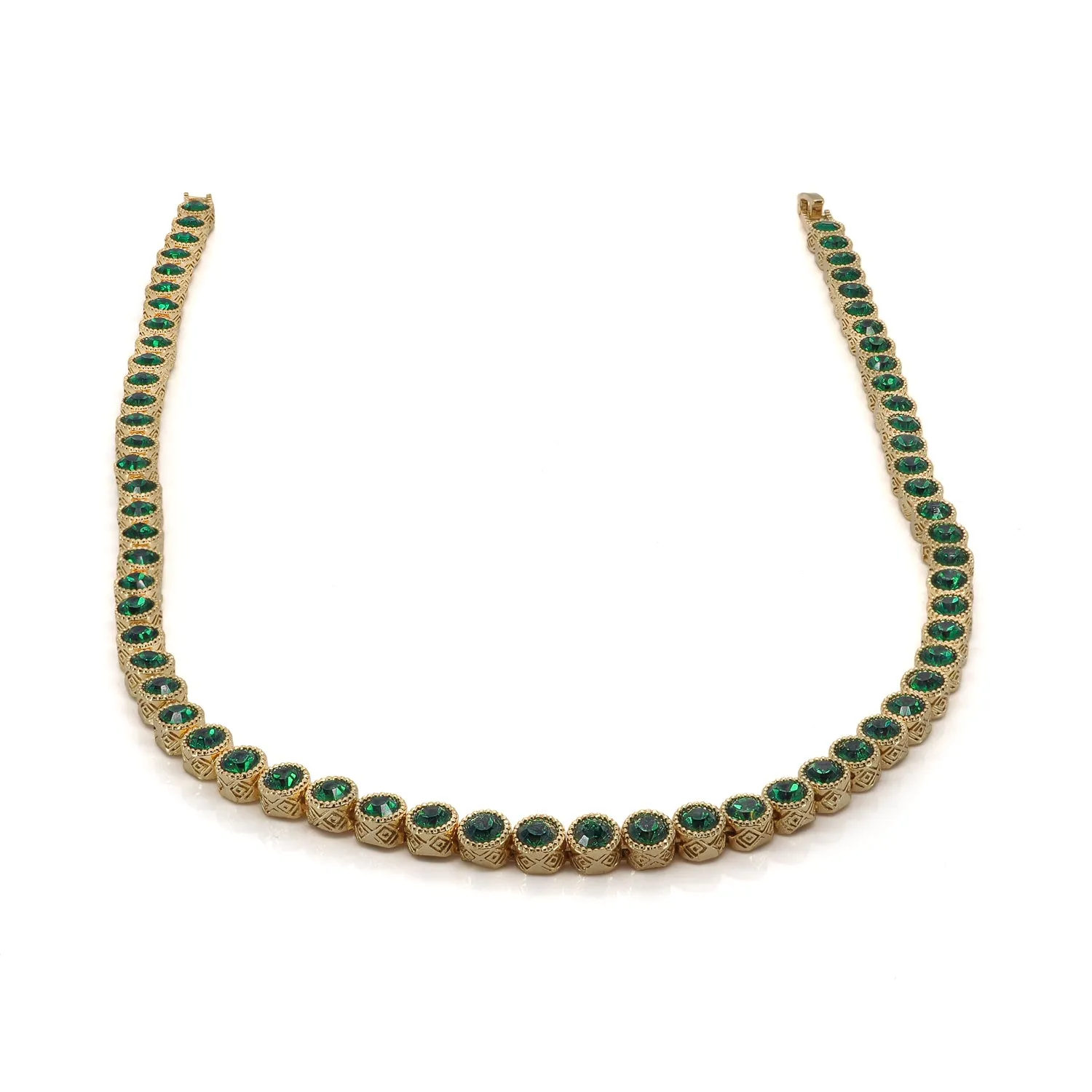 Emerald Tennis Mystic Necklace