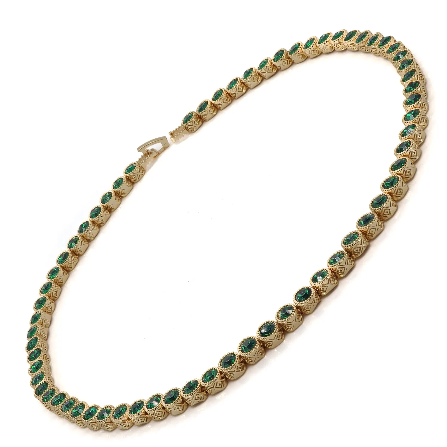 Emerald Tennis Mystic Necklace