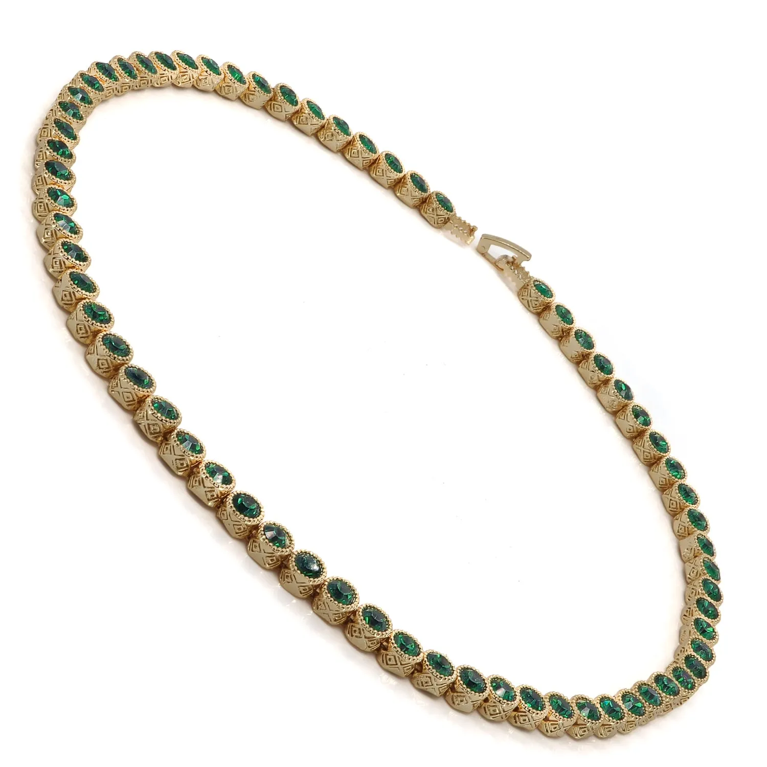 Emerald Tennis Mystic Necklace