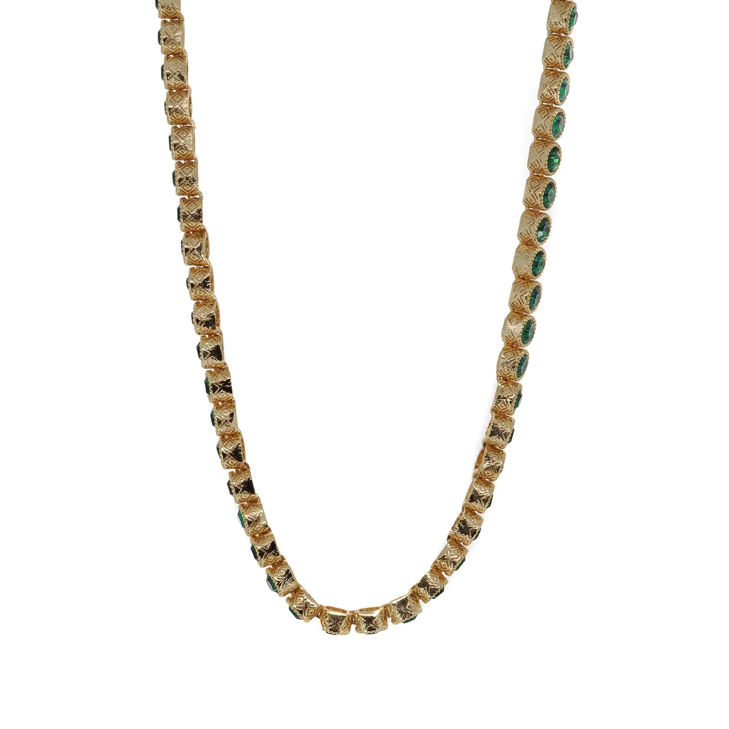 Emerald Tennis Mystic Necklace